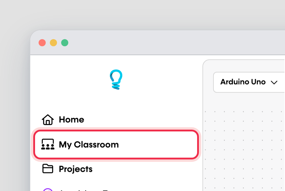 The 'My Classroom' tab, located in the left sidebar of the Code Kit web app.